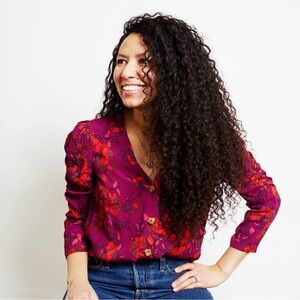 Anthropologie Maeve Floral Blouse size XS/Small